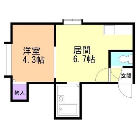 フラットJ中島公園西の物件間取画像